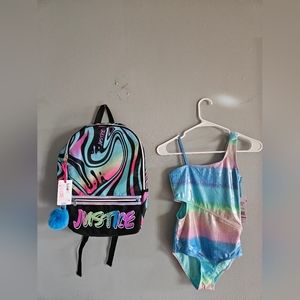 Limited Too One Piece & Justice Backpack